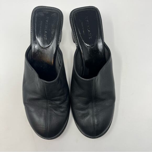 Everlane The Artist Mule Black Leather Shoes Sandals Womens Size 9 - Picture 5 of 11